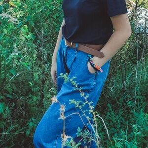 Denim&Co Blue Barrel Jeans